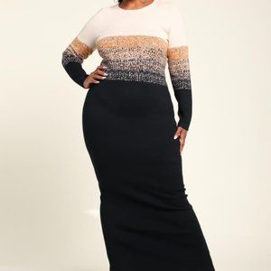 Ombre Knit Sweater Dress